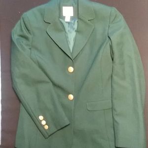 Evergreen Land's End Hopsack girl's blazer size 12
